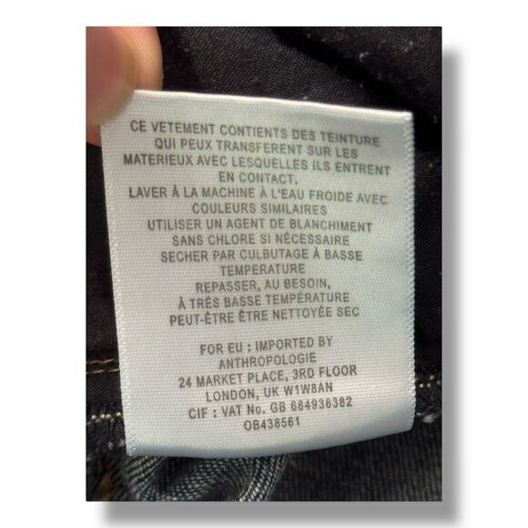 Pilcro and the Letterpress Stet Fit Blue Skinny Cropped Jeans Women’s Size 29 - Picture 13 of 14